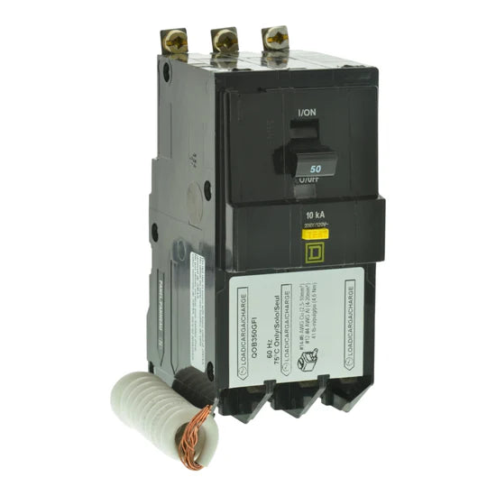 Square D QOB350GFI 50A 3-Pole GFCI – Pigtail Neutral – 208Y/120V