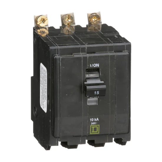 Square D QOB315 15A 3-Pole Standard – Bolt-On – 120/240V