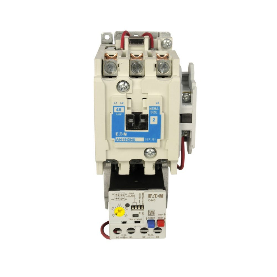 Eaton AN19GN0A5E020 Freedom NEMA Motor Control Starter – 45A, Size 2 (C440 Electronic Overload)