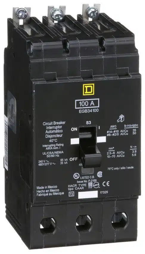 EGB34100 - Square D - Molded Case Circuit Breaker