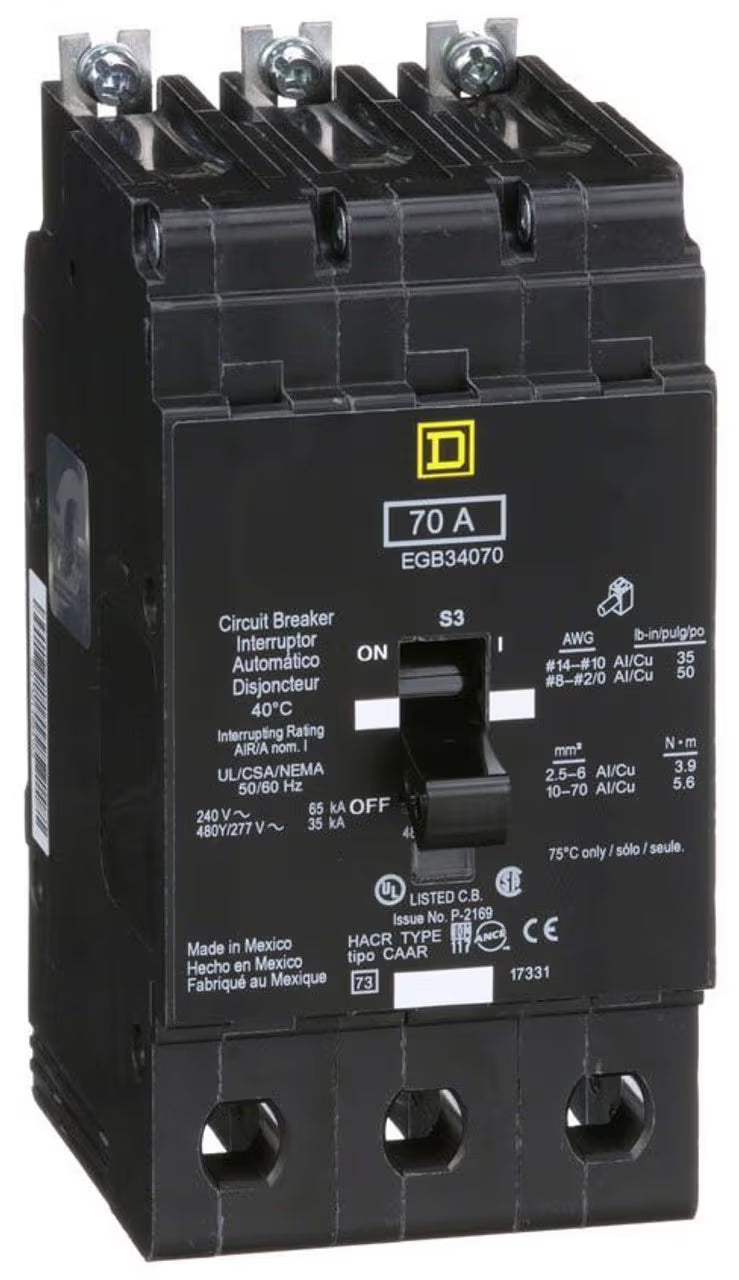 EGB34070 - Square D - Molded Case Circuit Breaker