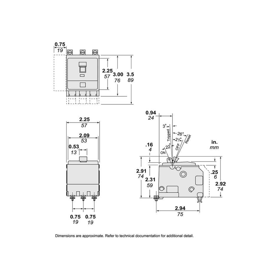 QOB3100VH - Square D - 100 Amp 22kA Circuit Breaker