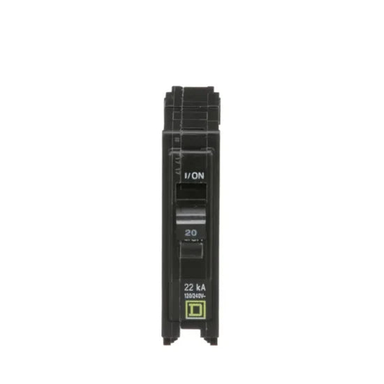 Square D QO120VH 20A 1-Pole Standard – Plug-On – 120/240V
