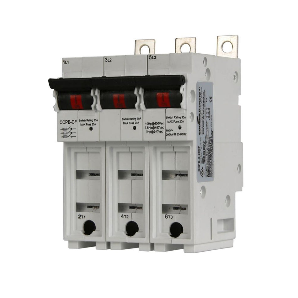 Eaton Bussmann CCPB-3-30CF 30A 3P UL98 Fusible Disconnect – Class CF – 600V – Finger Safe