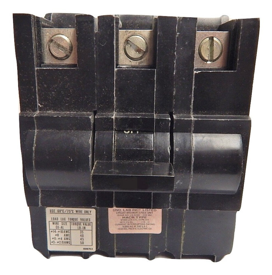 3P20 - American 20 Amp Molded Case Circuit Breaker