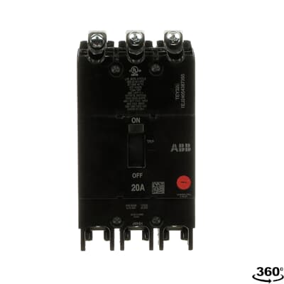 TEY320 - General Electric Bolt-on 480V 20A 3 pole circuit breaker 14kA@480V