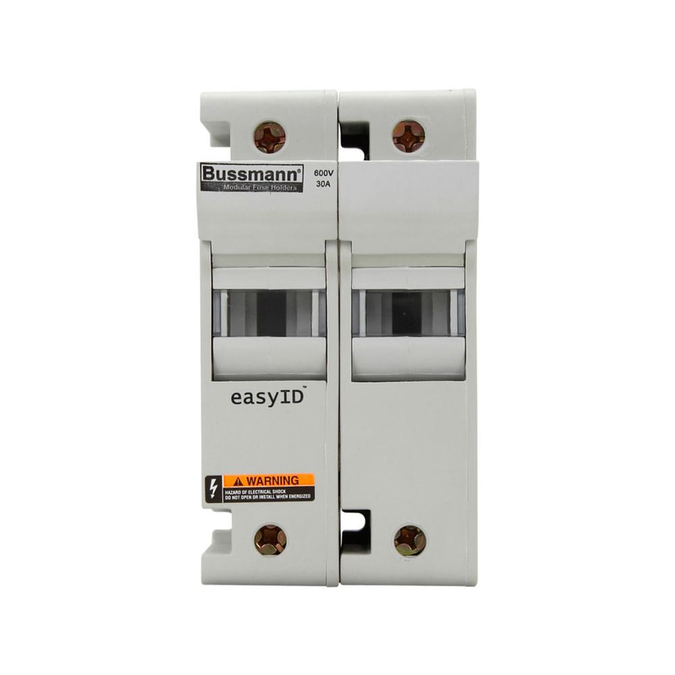 Eaton Bussmann CH30J2 30A 2P Modular Fuse Holder – Class J – 600VAC/VDC – DIN Rail/Panel Mount