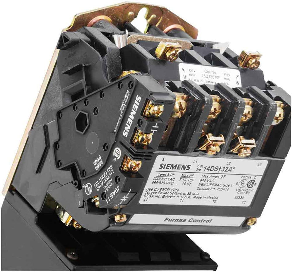 Siemens 49AB11 Auxiliary Contact Block – 49 Series – NO/NC Contactor & Motor Starter Accessory