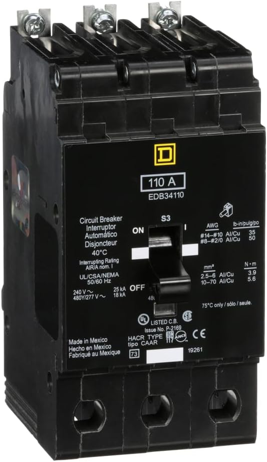 EDB34110 - Square D - Molded Case Circuit Breaker