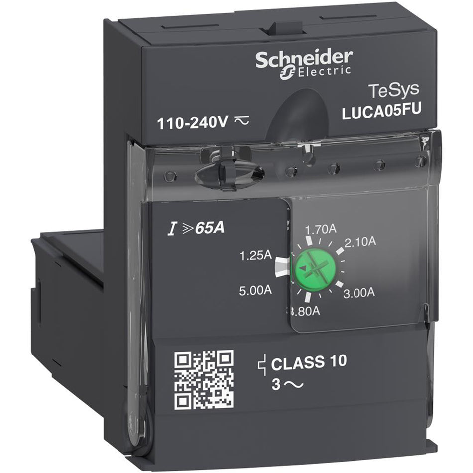Schneider Electric LUCA05FU Control Unit – TeSys Ultra Series – 1.25–5A – 110–240V Control Voltage – Motor Starter Control Module