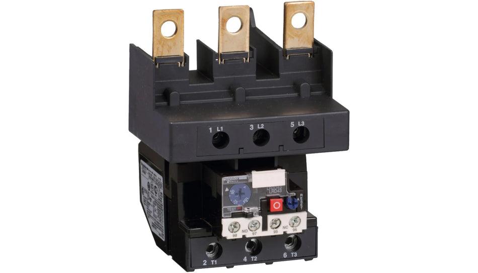 Schneider Electric LRD4367 Thermal Overload Relay – TeSys Deca Series – DIN Rail/Plate Mount – Motor Protection Relay – Industrial Motor Starter Protection