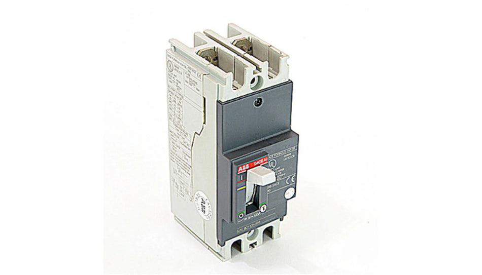 ABB A1A100TW-2 100A 2P Molded Case Circuit Breaker – Thermal Magnetic – 240V