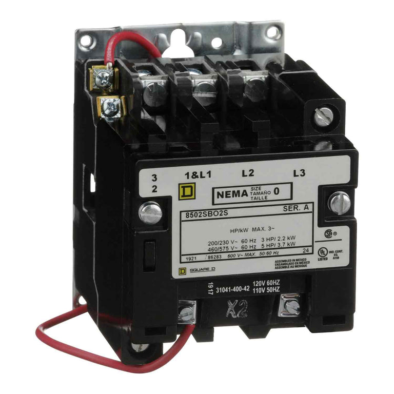 8502SBO2V02S - Square D - 18 Amp Magnetic Contactor