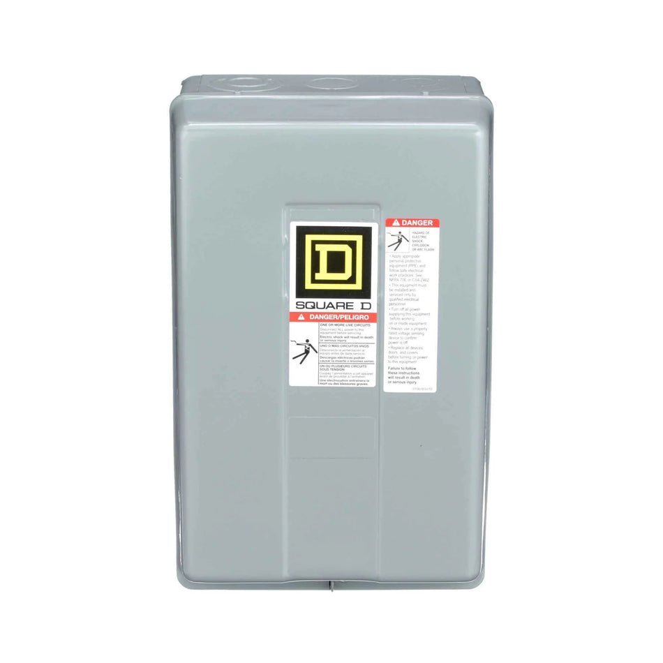 Square D 8903LG1000V02 Magnetic Lighting Contactor – Class 8903 – Type L – 10 Pole – 30A – 3 Phase – 120VAC Coil – NEMA 1 Enclosed