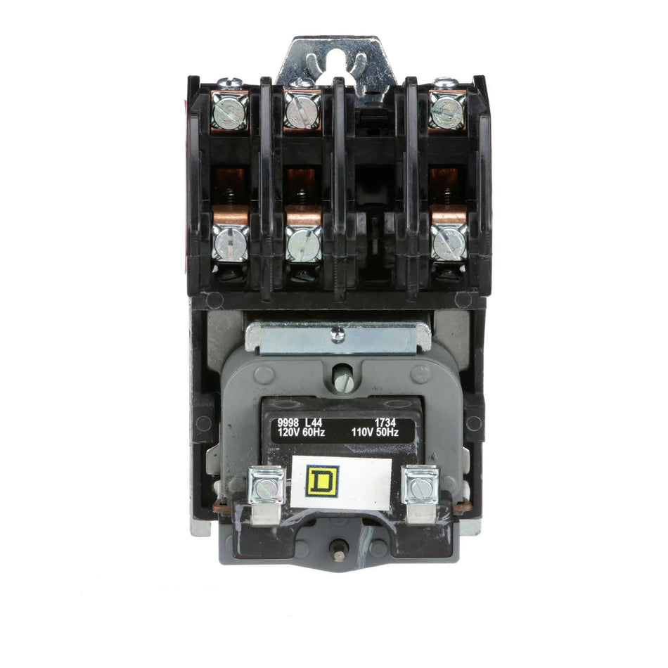 Square D 8903LO30V02 Lighting Contactor – Class 8903 – Type L – 3 Pole – 30A – 3 Phase – 120VAC Coil – Open Type