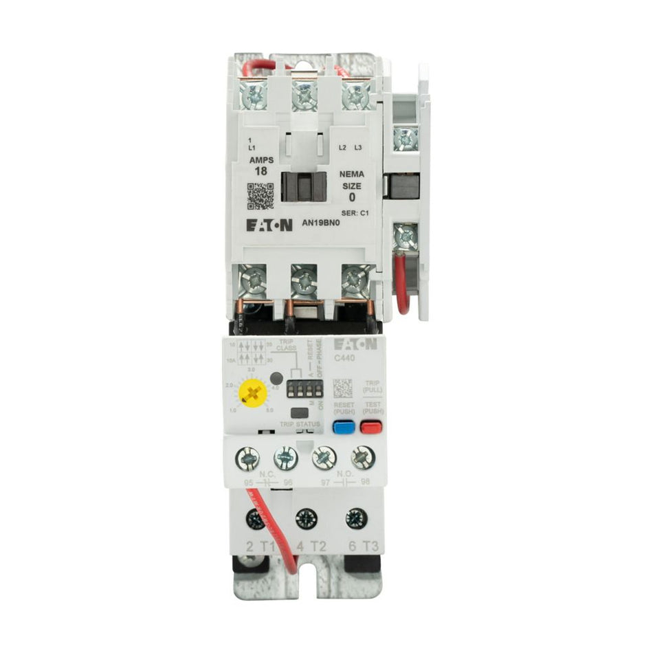Eaton AN19BN0A5E020 Freedom NEMA Motor Control Starter – 18A, Size 0 (C440 Electronic Overload)