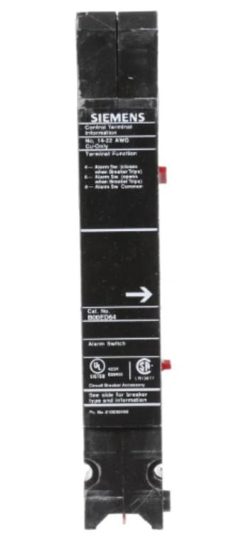 Siemens B00ED64 Bell Alarm – Sentron Series – 480VAC – ED Frame Circuit Breaker Internal Accessory