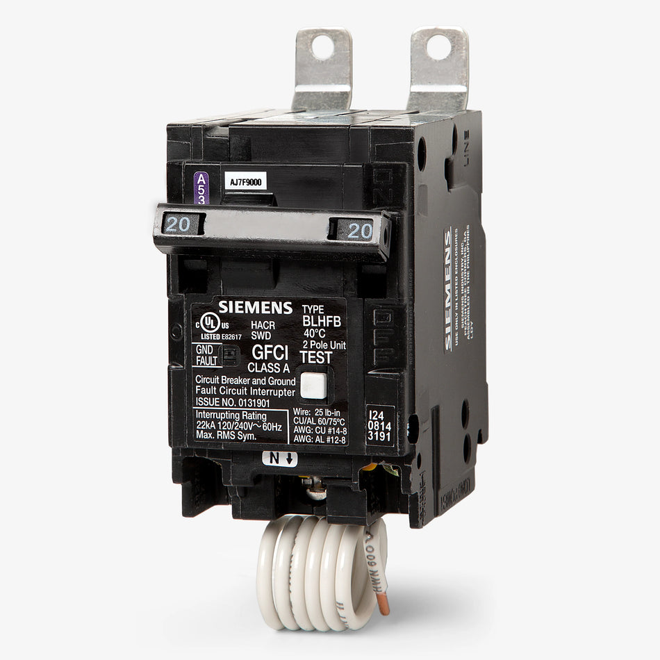 Siemens B230GFH Molded Case Circuit Breaker – BLH Series – 30A – 2 Pole – 240V – 5mA Class A GFCI – 22kAIC – Bolt-On
