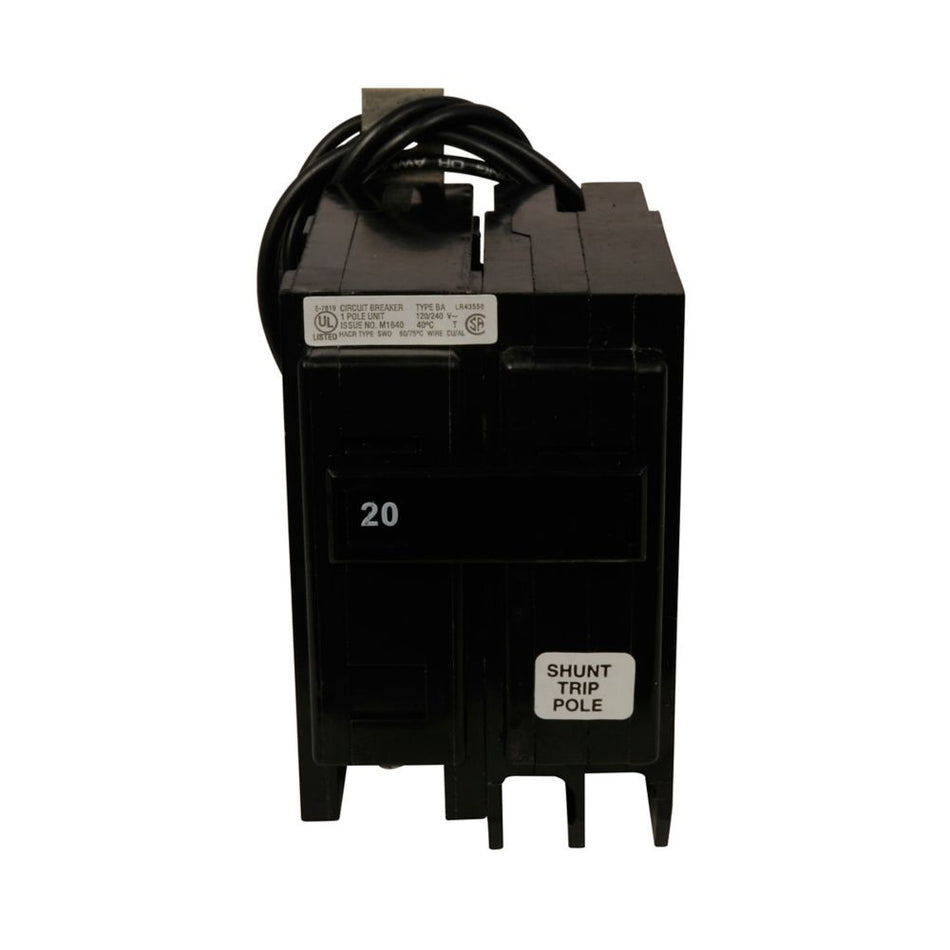 Eaton BAB1020S BAB Thermal Magnetic Circuit Breaker – 20A, 1-Pole, 120/240V