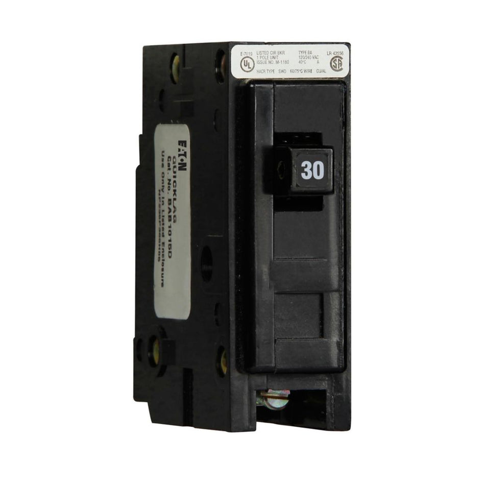 Eaton BAB1030S BAB Thermal Magnetic Circuit Breaker – 30A, 1-Pole, 120/240V