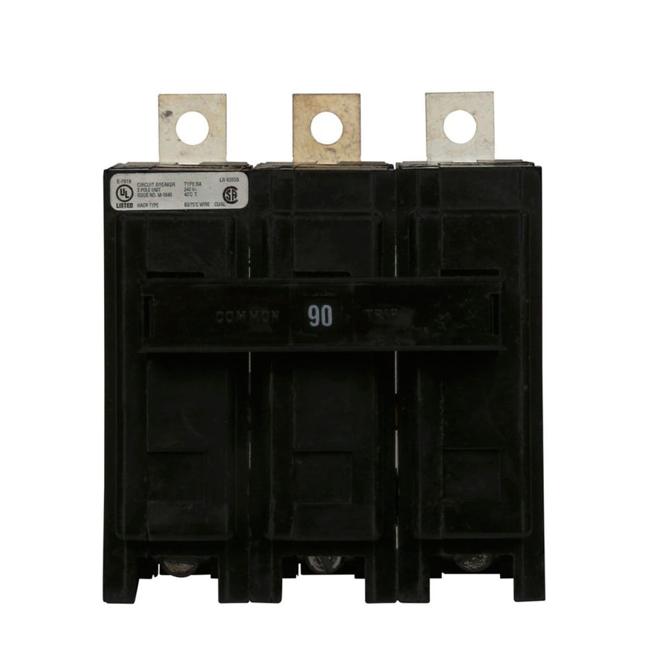 Eaton BAB3090H BAB Thermal Magnetic Circuit Breaker – 90A, 3-Pole, 240V