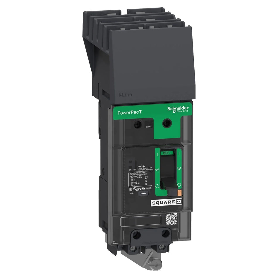 Square D BDA261001 PowerPact B Circuit Breaker – 2 Pole – 100A – Thermal Magnetic – I-Line – 600V Class
