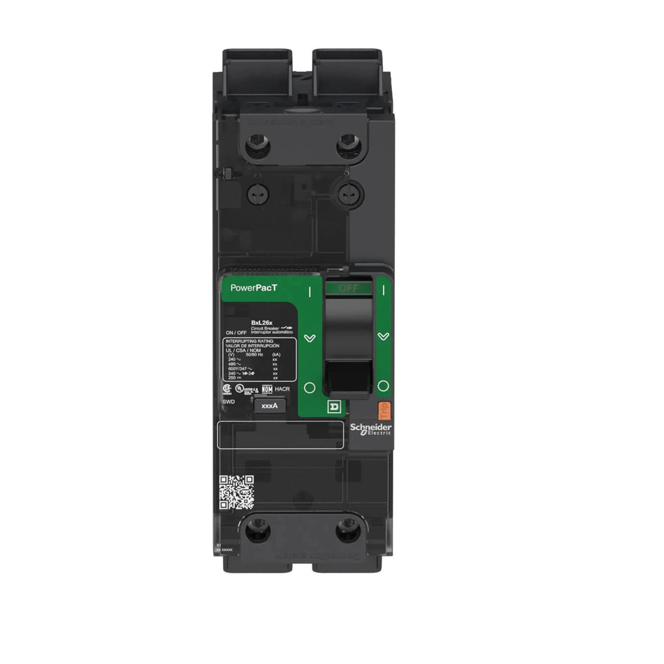 Square D BDL26060 PowerPact B Circuit Breaker – 2 Pole – 60A – Thermal Magnetic – Feed-Thru – EverLink Terminals
