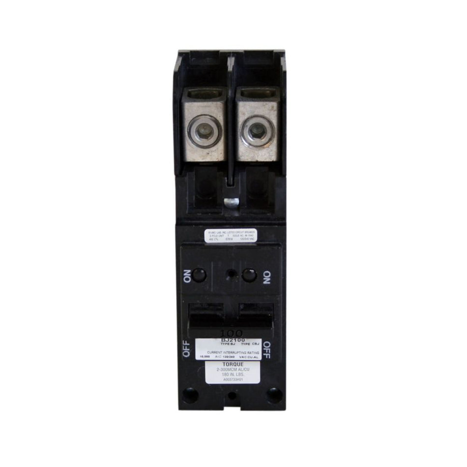 Eaton BJ2100 BJ Sub Feed Main Circuit Breaker – 100A, 2-Pole, 120/240V