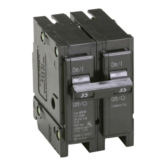 Eaton BR BR235 35A 2-Pole Thermal-Magnetic Circuit Breaker – 120/240V AC