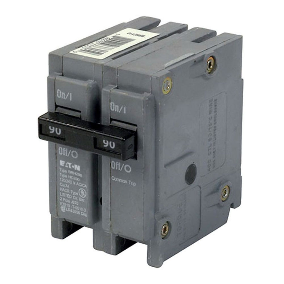 Eaton BRH290 BR Thermal Magnetic Circuit Breaker – 90A, 2-Pole, 120/240V