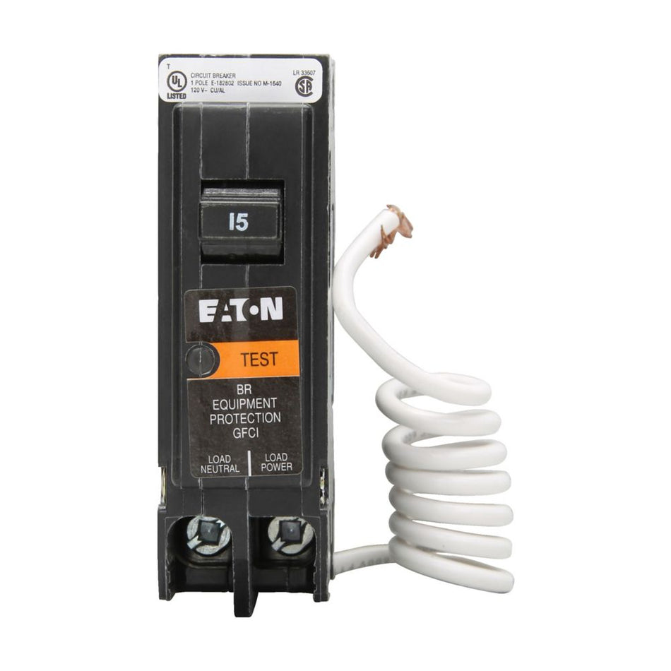 Eaton BRN115EP BR GFCI Circuit Breaker – 15A, Single-Pole, 120/240V