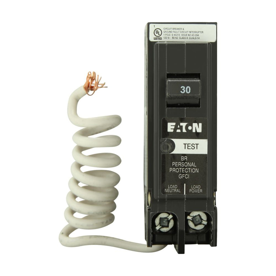 Eaton BRN130GF BR GFCI Circuit Breaker – 30A, Single-Pole, 120/240V
