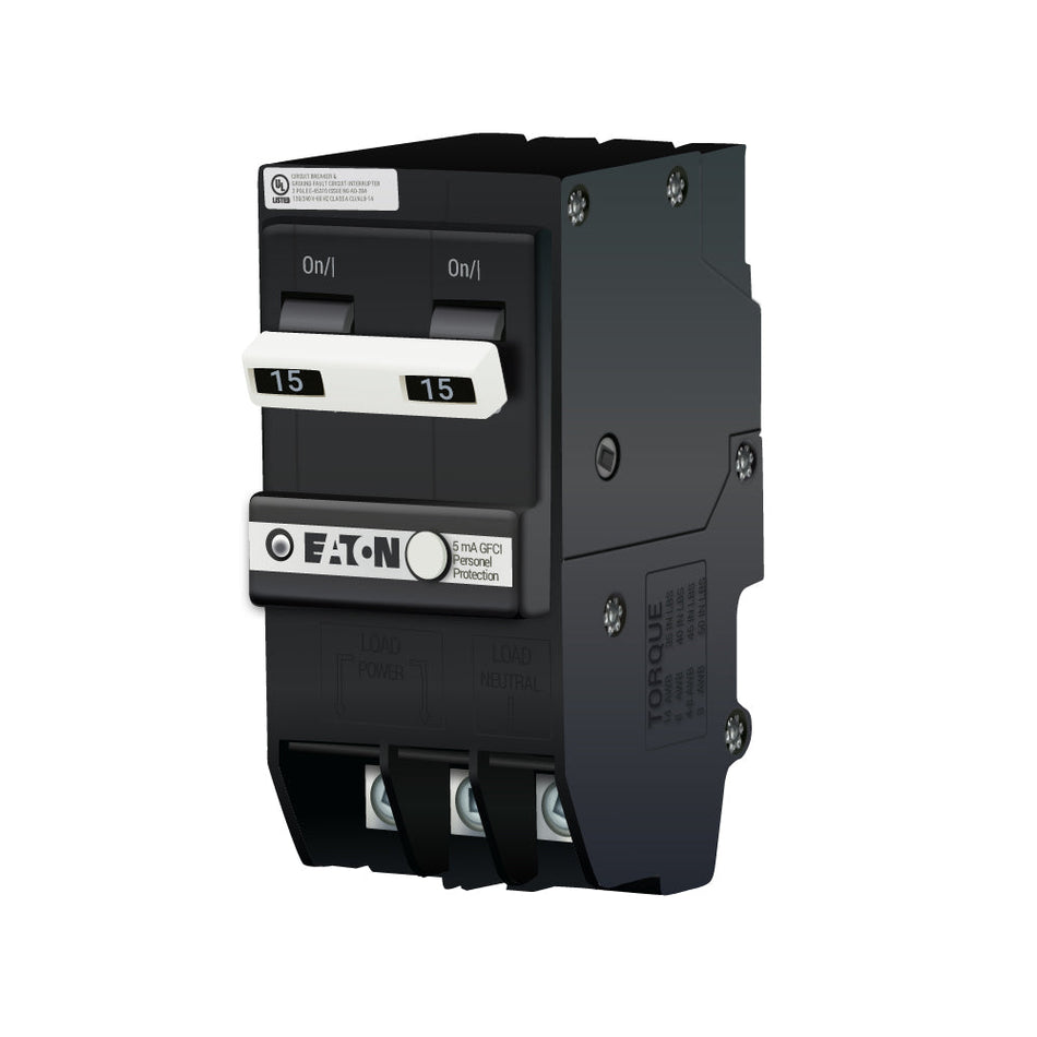 BRN215GF - Eaton - 15 Amp GFCI Circuit Breaker