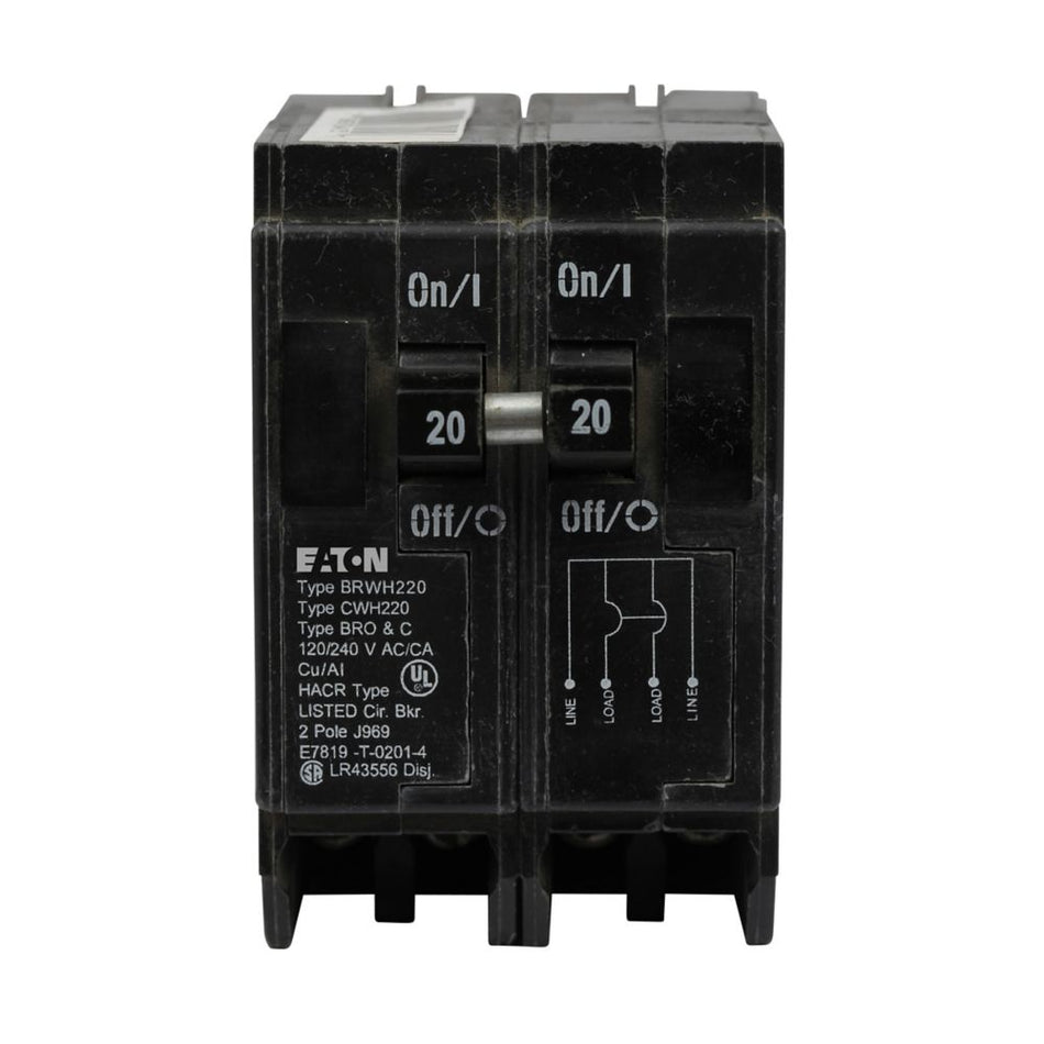 Eaton BWH2125 BW Main Circuit Breaker – 125A, 2-Pole, 120/240V