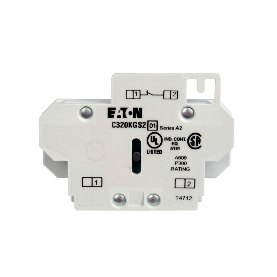 Eaton C320KGS21 Freedom NEMA Auxiliary Contact – NC Contact, For Starters & Contactors