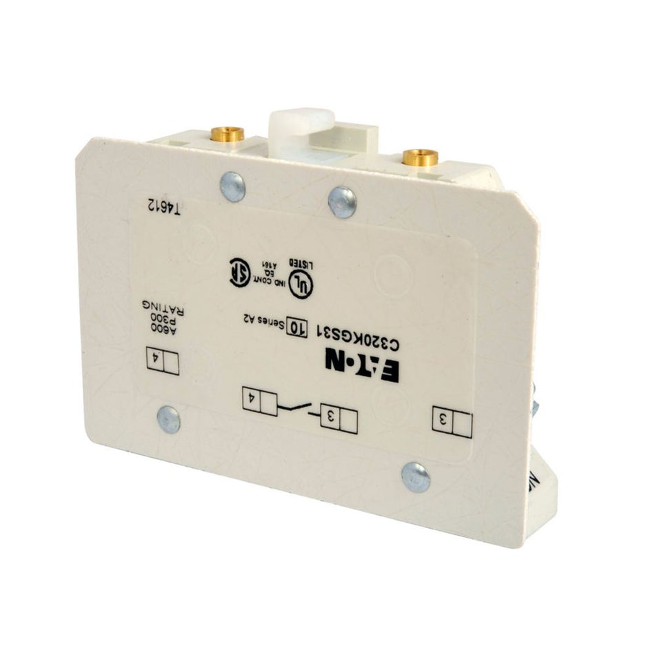 Eaton C320KGS31 Freedom NEMA Auxiliary Contact – NO Contact, Size 3/L–N, For Starters & Contactors