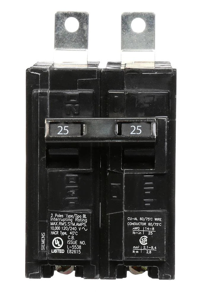 B225 - Siemens - 25 Amp Circuit Breaker
