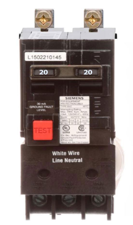 BE220H - Siemens - 20 Amp Molded Case Circuit Breaker