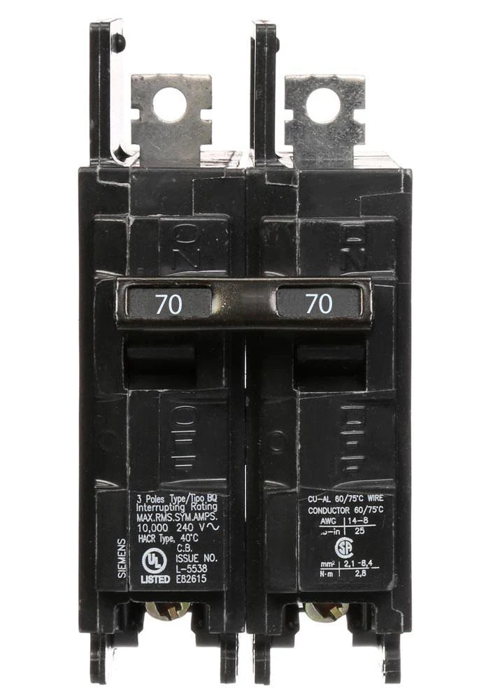 BQ2B070 - Siemens - 70 Amp Circuit Breaker