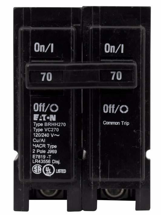 BRHH270 - Eaton - 70 Amp Molded Case Circuit Breakers