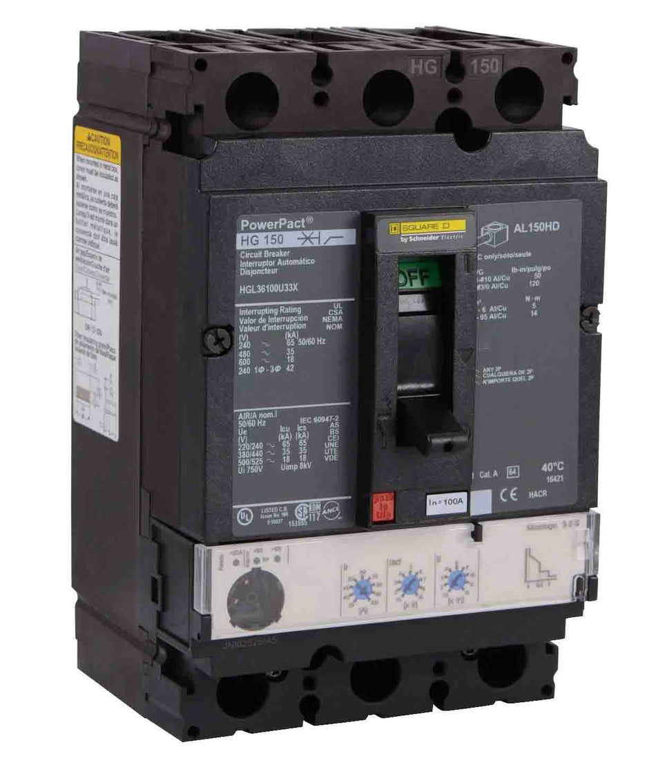 HGL36100U33X - Square D - Molded Case Circuit Breaker