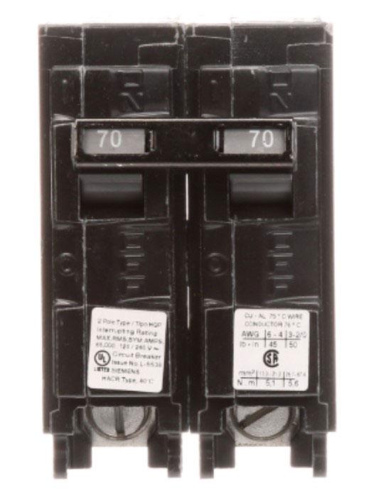 Q270HH - Siemens - 70 Amp Molded Case Circuit Breaker