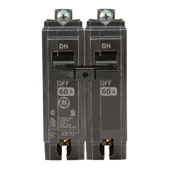 GE THQB2160 60A 2P Standard Trip Circuit Breaker – Bolt-On – 120/240V