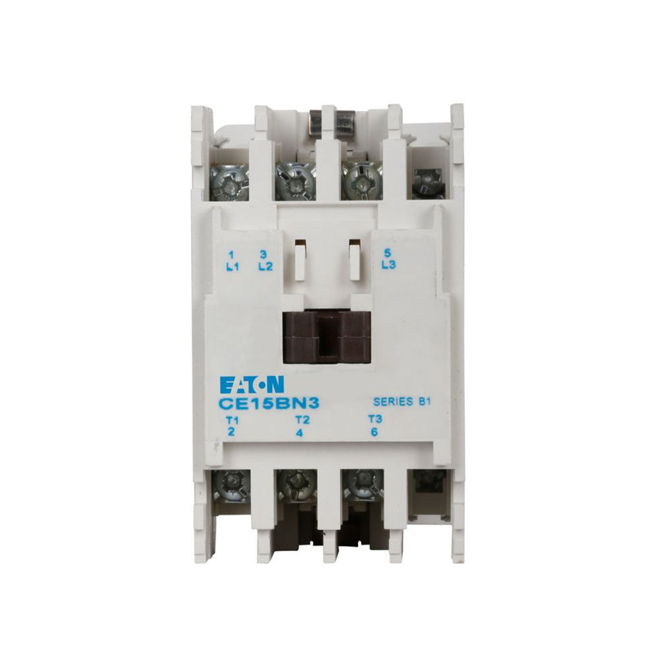 Eaton CE15ENS3AB XT IEC Contactor – 25A, 3-Pole, 110–120VAC Coil, Frame E