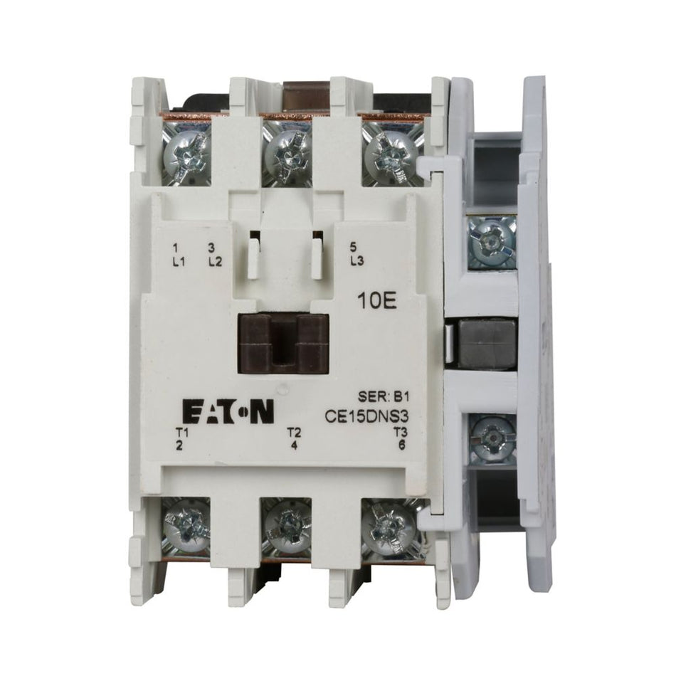 Eaton CE15DNS3AB XT IEC Contactor – 18A, 3-Pole, 110–120VAC Coil, 55mm Frame