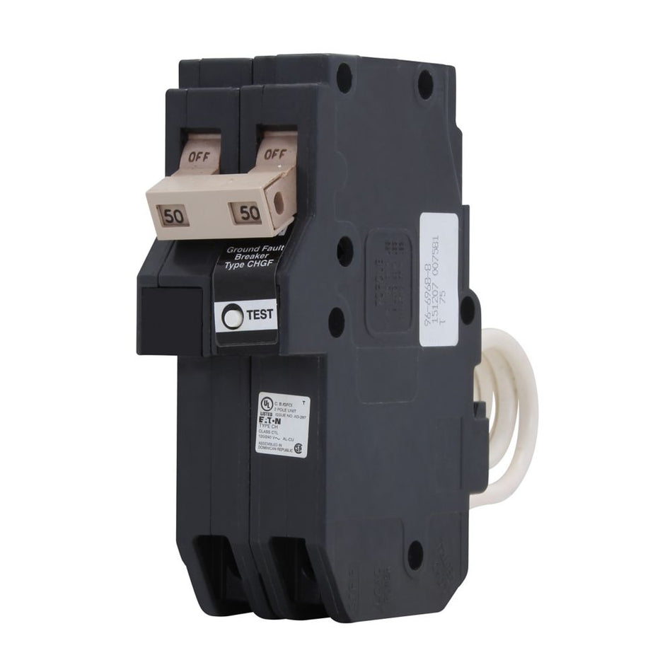 Eaton CHFN220GF CH GFCI Circuit Breaker – 20A, 2-Pole, 120/240V, Ground Fault Protection