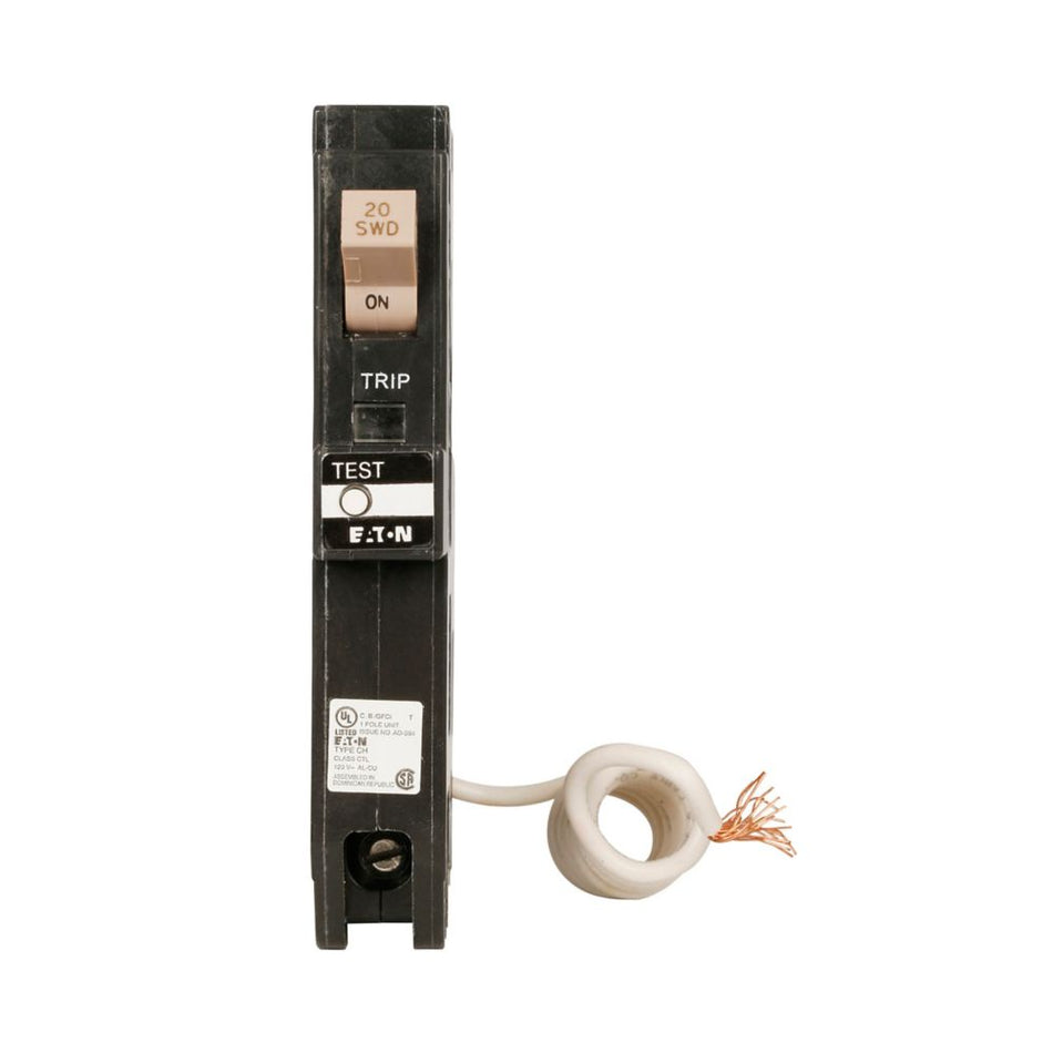 Eaton CHFGF115 CH GFCI Circuit Breaker – 15A, 1-Pole, 120/240V, Ground Fault Protection