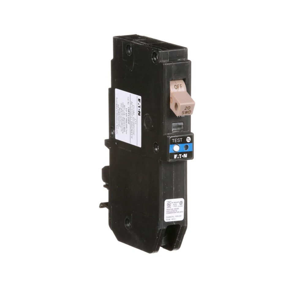 Eaton CHFP120DF 20A 1-Pole Dual-Function AFCI/GFCI Circuit Breaker – Plug-On Neutral – 120V AC