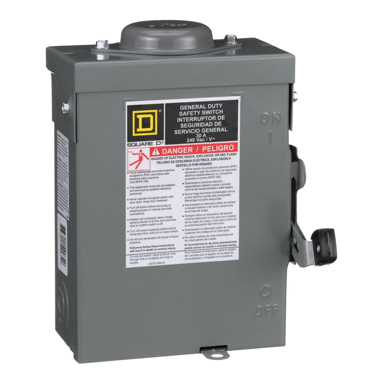 DU221RBUP - Square D - 30 Amp Disconnect and Safety Switch