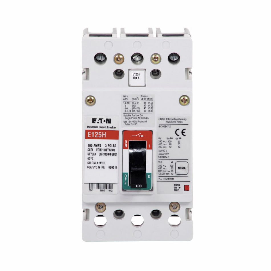 EGH3100FFG - Eaton - 100 Amp Molded Case Circuit Breaker